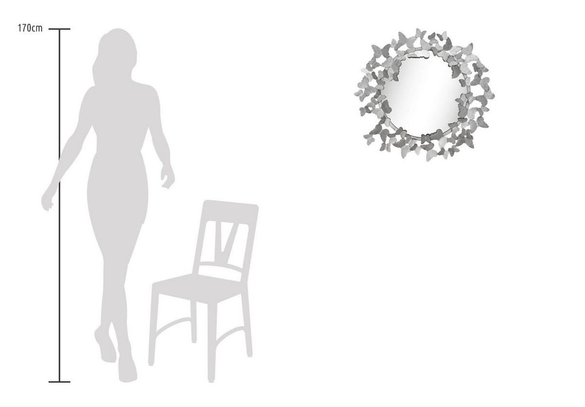 WANDSPIEGEL Silber 63/63 cm - Silberfarben, Metall (6.3/63/4cm) - KUNSTLOFT