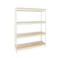 SCHWERLASTREGAL Big Wood Yeti Four HxBxT 200 x 120 x 45 cm Fachlast 400 kg Weiß - Weiß, Metall (120/200/45cm) - PROREGAL