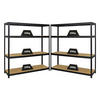 SCHWERLASTREGAL Giant Elephant 2er-Set mit 2x 160x150x45 cm Fachlast 200 kg Schwarz - Schwarz, Metall (300/160/45cm) - PROREGAL