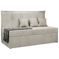 BOXBETT BANCO 90/200 Beige Velvet hydrophob - H3 - Beige, Holz/Textil (90/200cm) - MKS