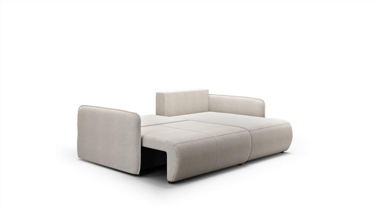 ECKSOFA Calgary - Hellgrau, Holzwerkstoff/Textil (207/148cm) - Fun Möbel