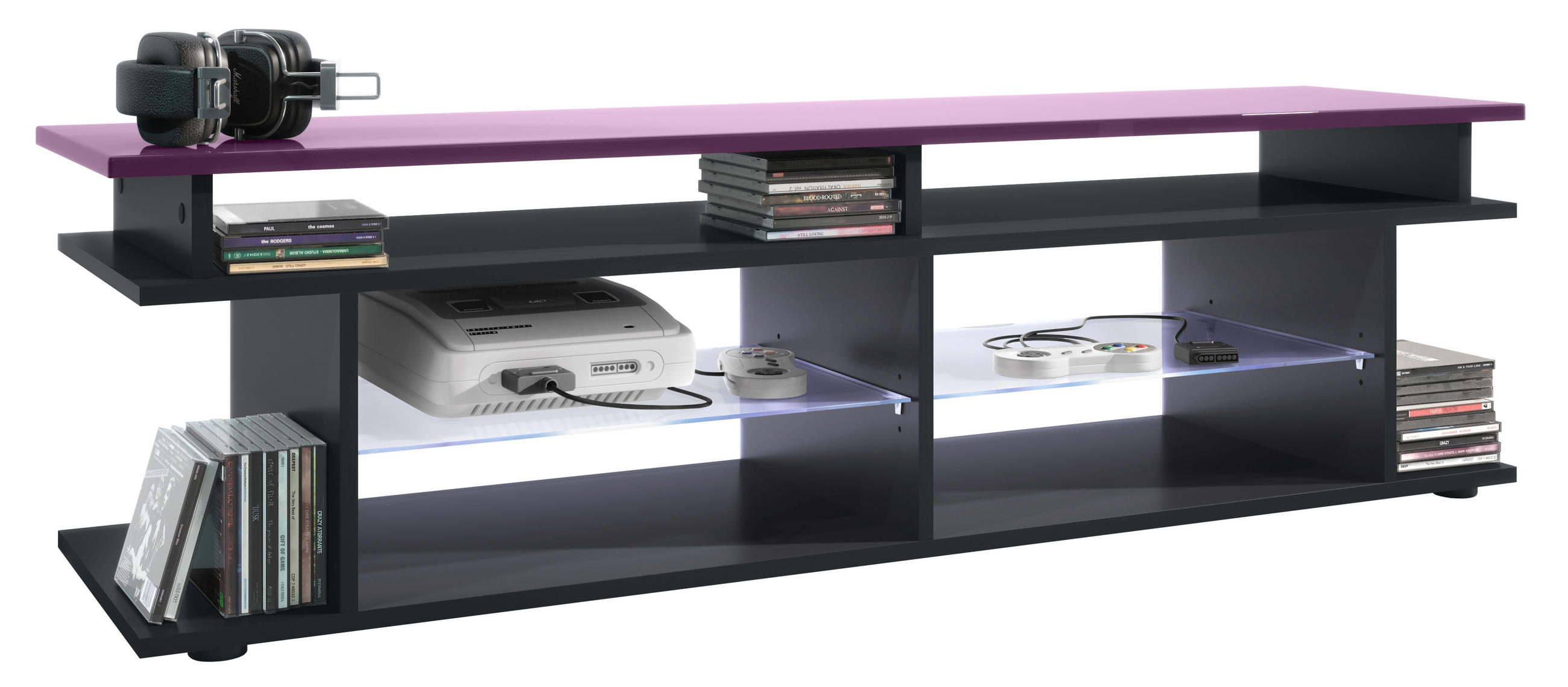 Vladon Lowboard Brombeere 138.5x39x37.5 cm