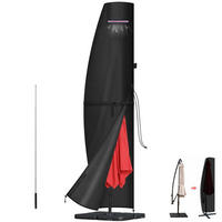 AMPELSCHIRM Schutzhülle 280 cm Wasserdicht mit Stab - Schwarz, Textil (1/1/1cm)