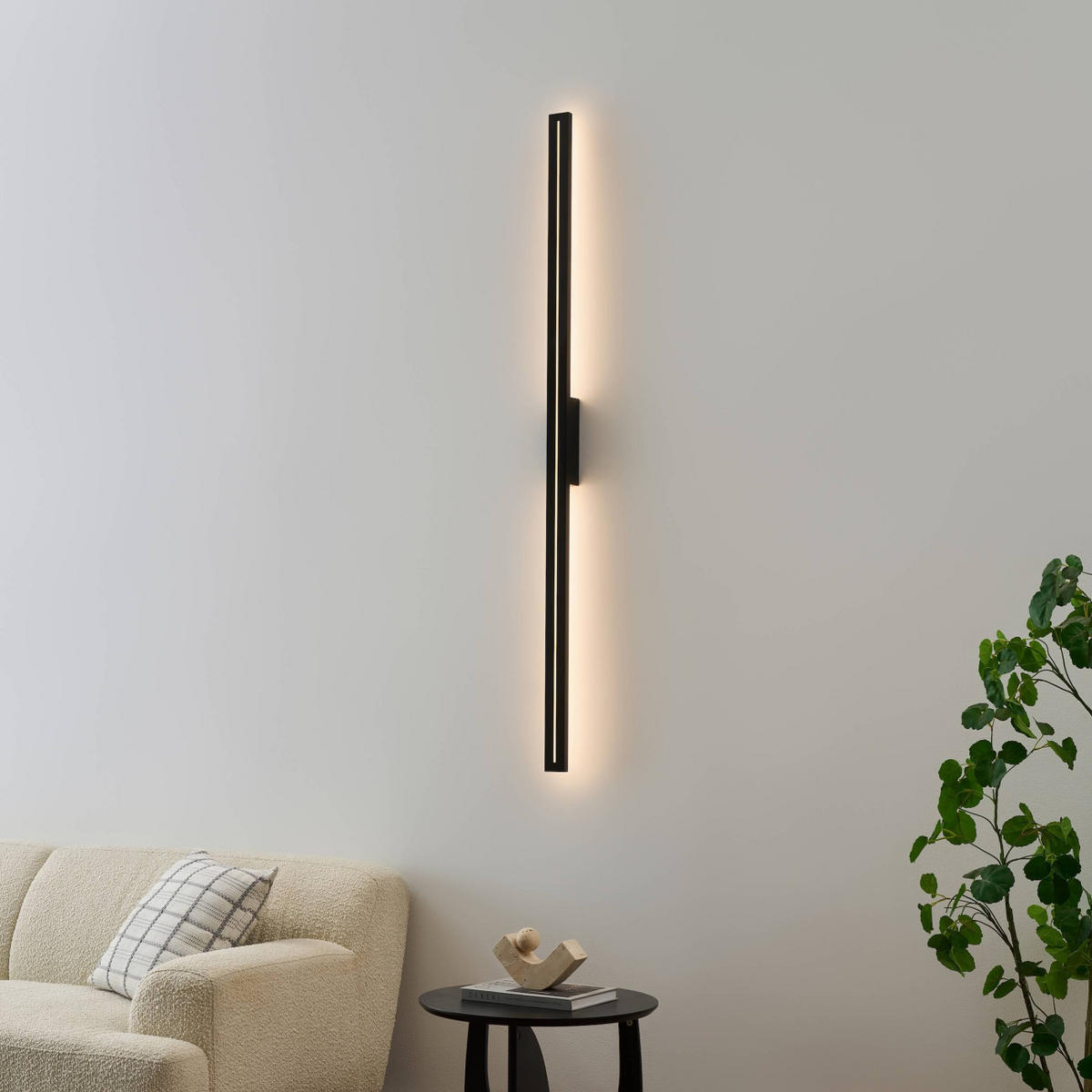 WANDLEUCHTE Noméris, Schwarz, 151cm - Schwarz, Metall (5/151/6cm) - KOSILUM
