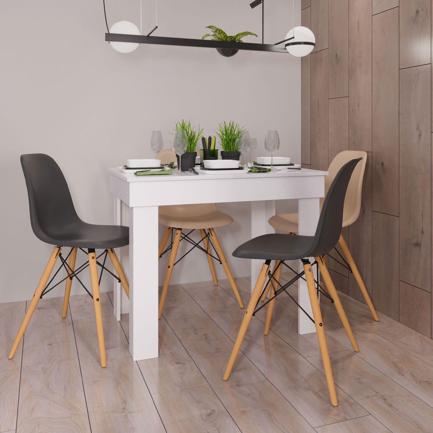 ESSTISCH in Holzwerkstoff 90/60/73 cm - Weiß, Holzwerkstoff (60/90/73cm) - Homestyle4u