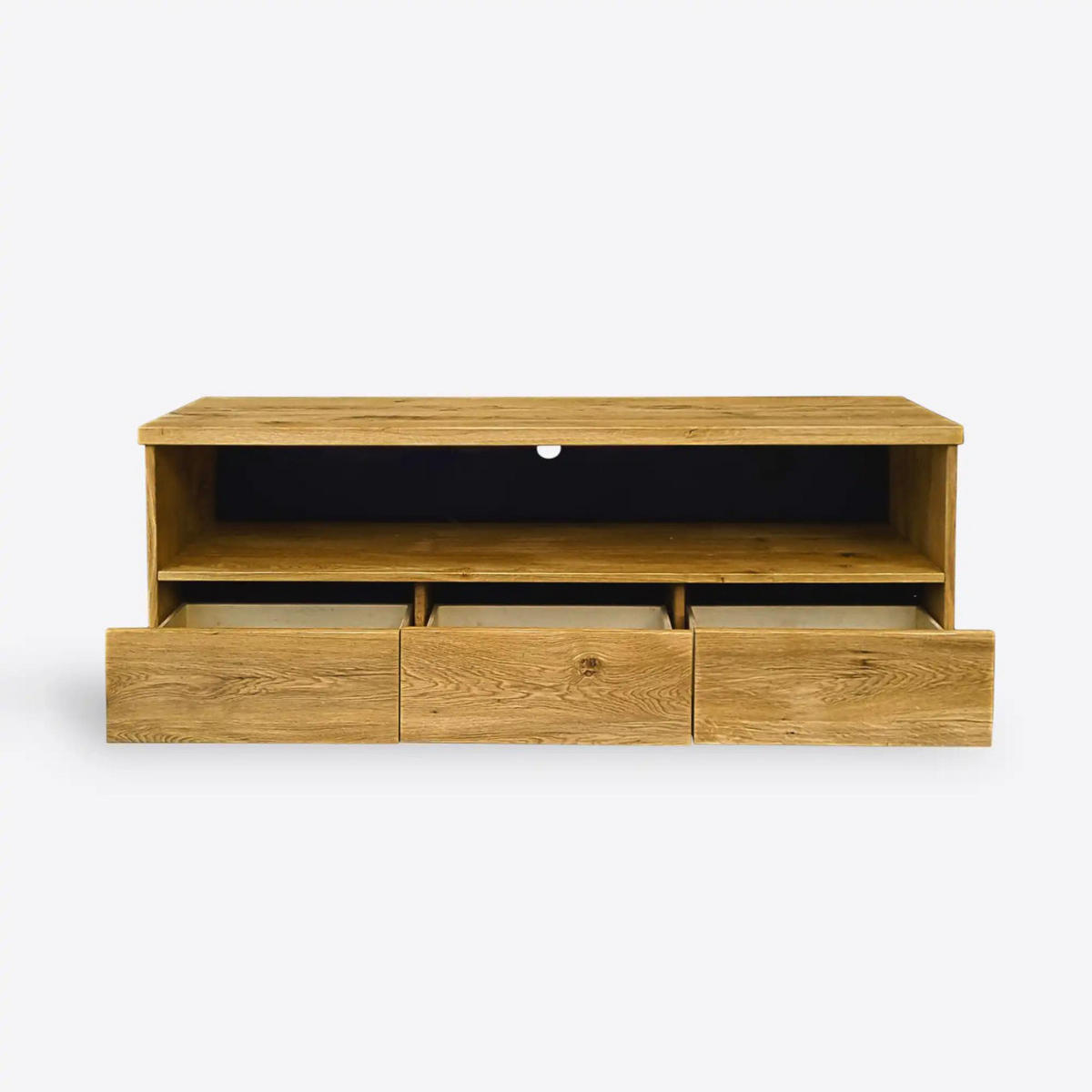 TV-SCHRANK im Loft-Stil mit Schubladen auf Metallbeinen DELIO I - Eichefarben, Holz (170/70/45cm) - Rawood Furniture