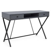 SCHREIBTISCH CROSSLINE 120 cm Graphit - Graphitfarben/Schwarz, Holzwerkstoff (50/120/80.5cm) - Akord