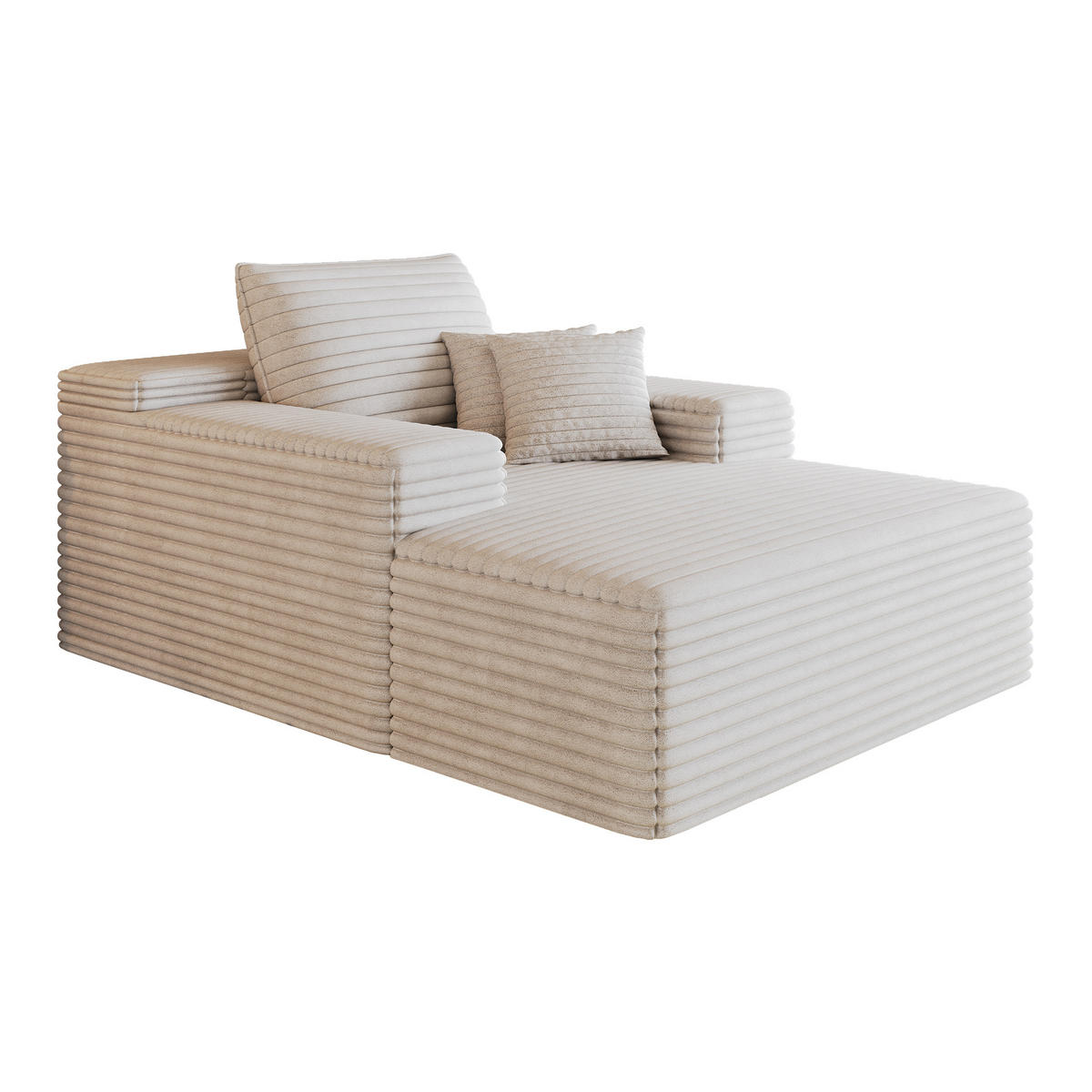 SCHLAFSOFA DE-34763 mit tiefer Sitzfläche Weiß - Weiß, Textil (159/60/115cm) - ComfortXL