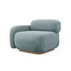 SOFAELEMENT Links Chenille Stoff Blau - Blau/Blaugrau, Holz/Textil (95/73/95cm) - Makamii