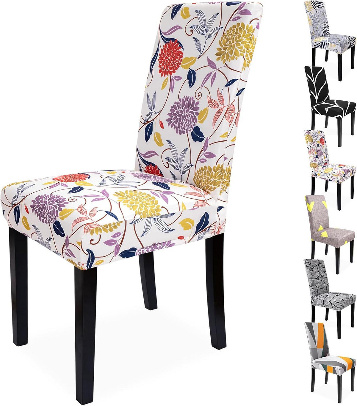 STUHLHUSSE Groß Stretch Waschbar(4-tlg. Set) - Multicolor, Textil (16/18cm) - Kaket