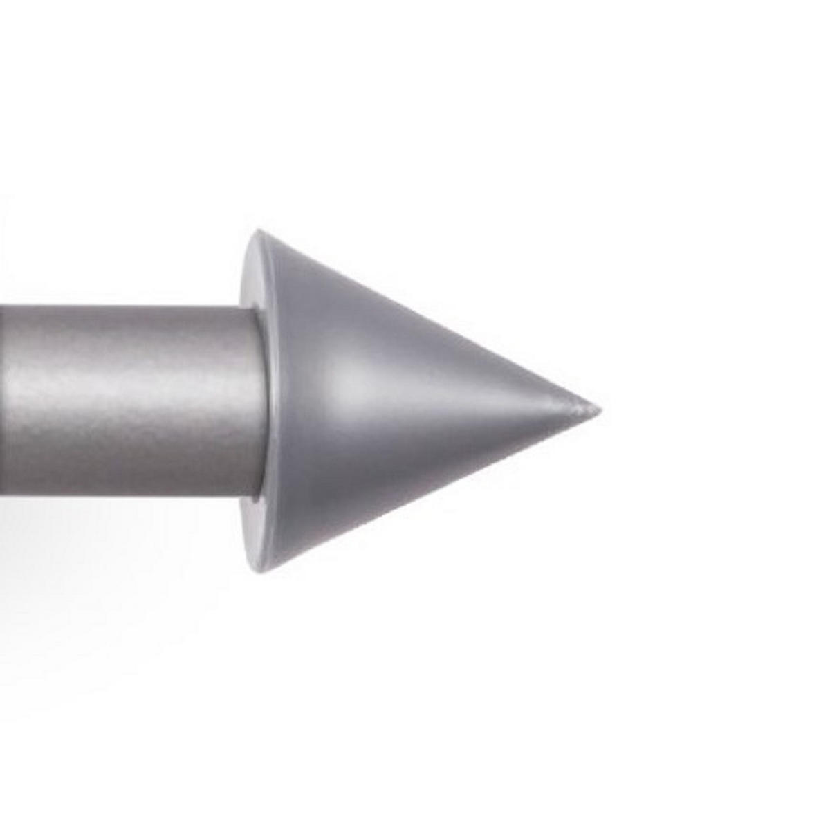 GARDINENSTANGENSET 120-220cm Silber Kegel - Silberfarben, Metall (120cm)