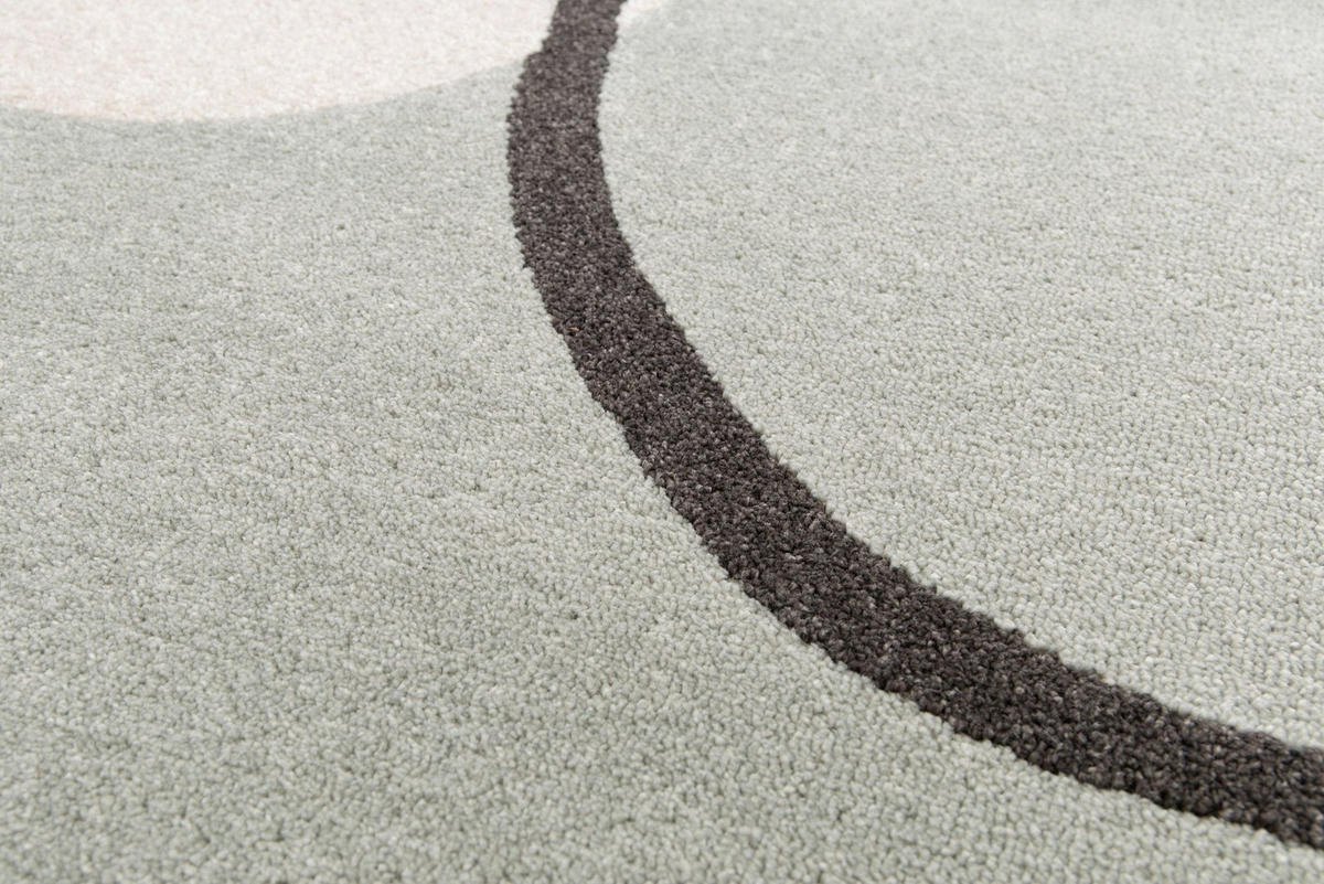 GEOMETRISCHER Teppich weich und bequem grün - Grün, Textil (160/230cm) - AFK Living