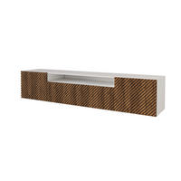 LOWBOARD ZENO-W 200x40x41 cm - Weiß / Katania - Eiche Wotan, Holzwerkstoff (200/40/41cm) - ALTDECOR