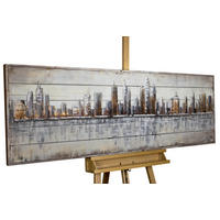 HOLZBILD Grau 150/50 cm - Beige/Grau, Holz (4.31/50cm) - KUNSTLOFT