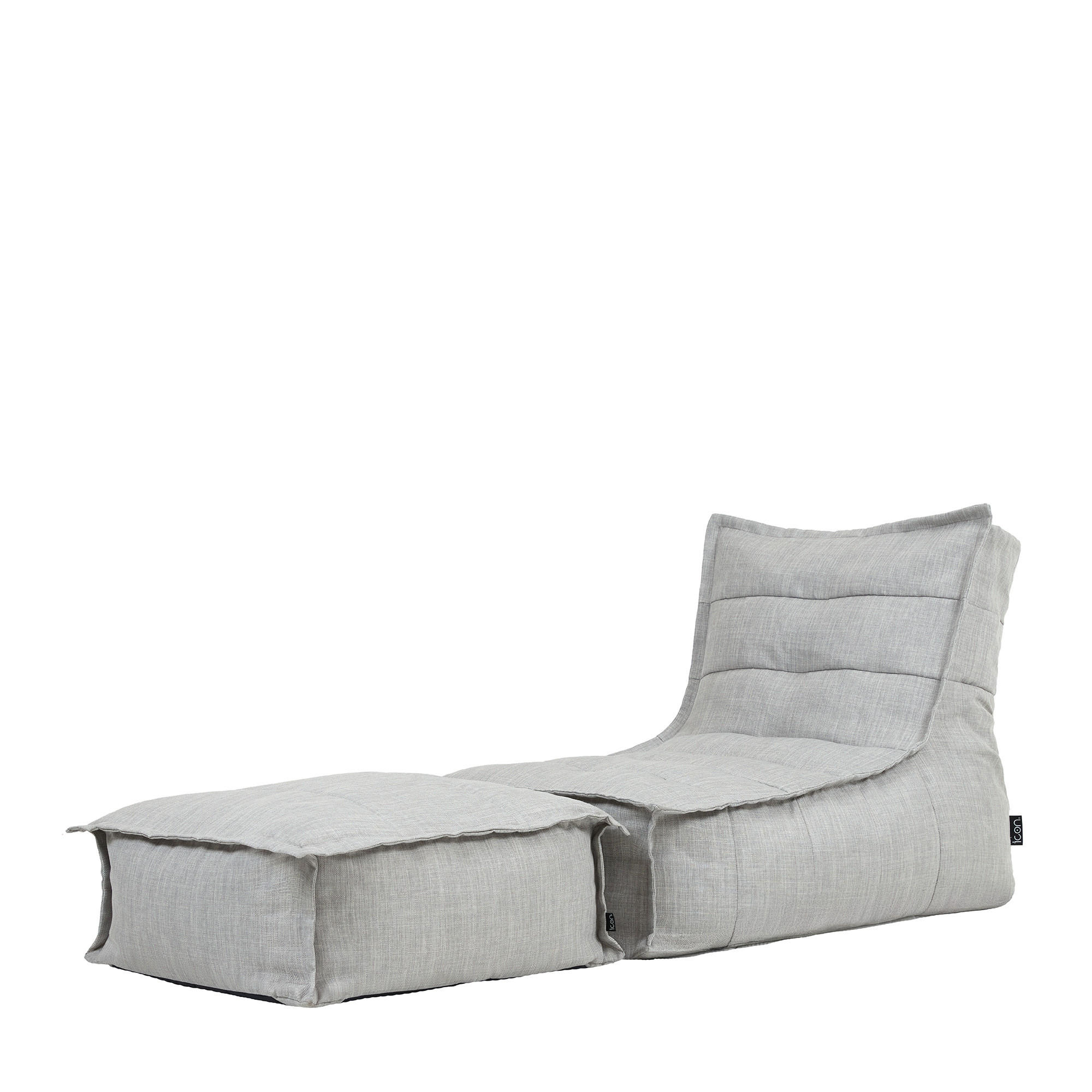 OUTDOORSITZSACK Skandi mit Hocker - Grau, Kunststoff/Textil (75/75/96cm) - icon