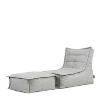 OUTDOORSITZSACK Skandi mit Hocker - Grau, Kunststoff/Textil (75/75/96cm) - icon