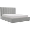 POLSTERBETT 160x200 cm Velor, Lattenrost, Bettkasten, Hellgrau - Grau, Holz/Textil (160/200cm) - Emporius