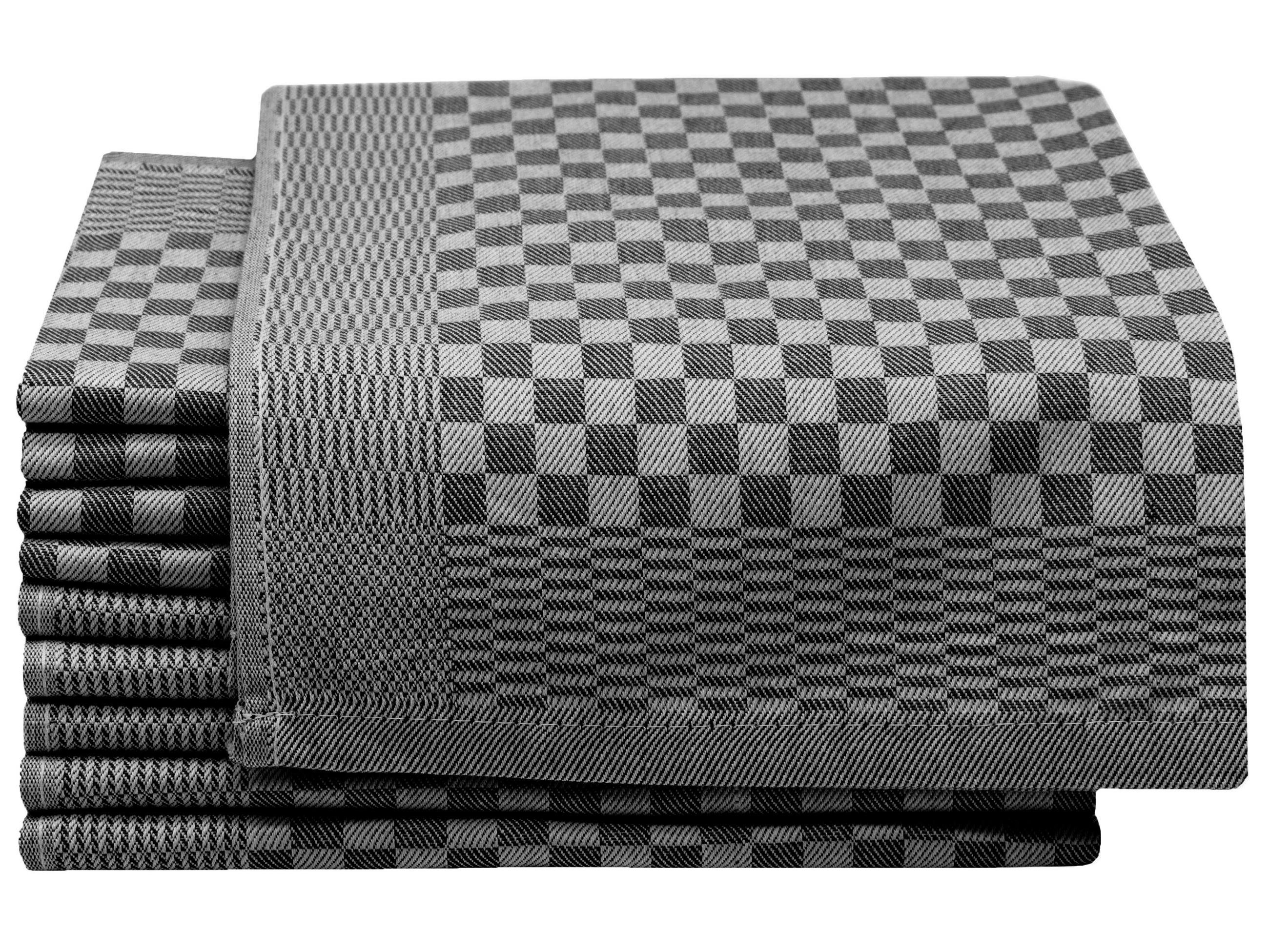 GESCHIRRTÜCHER, 10er-Set, 46x70 cm, 100% Baumwolle, Schwarz - Schwarz, Textil (46/70cm) - Zollner