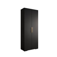 DREHTÜRENSCHRANK 236.7/100/47 2-türig - Goldfarben/Schwarz, Holz/Metall (100/236.7/47cm) - Abiks Möbel