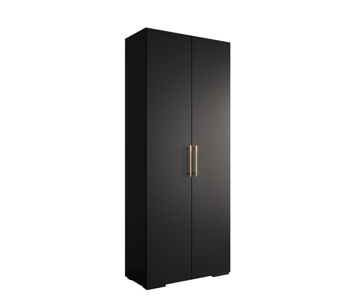 DREHTÜRENSCHRANK 236.7/100/47 2-türig - Goldfarben/Schwarz, Holz/Metall (100/236.7/47cm) - Abiks Möbel