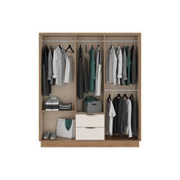 KLEIDERSCHRANK - 162 cm x 46.5 cm - holz - beige, naturfarben hell Feova - Beige/Naturfarben, Holz (162/182/46.5cm) - Vente-Unique