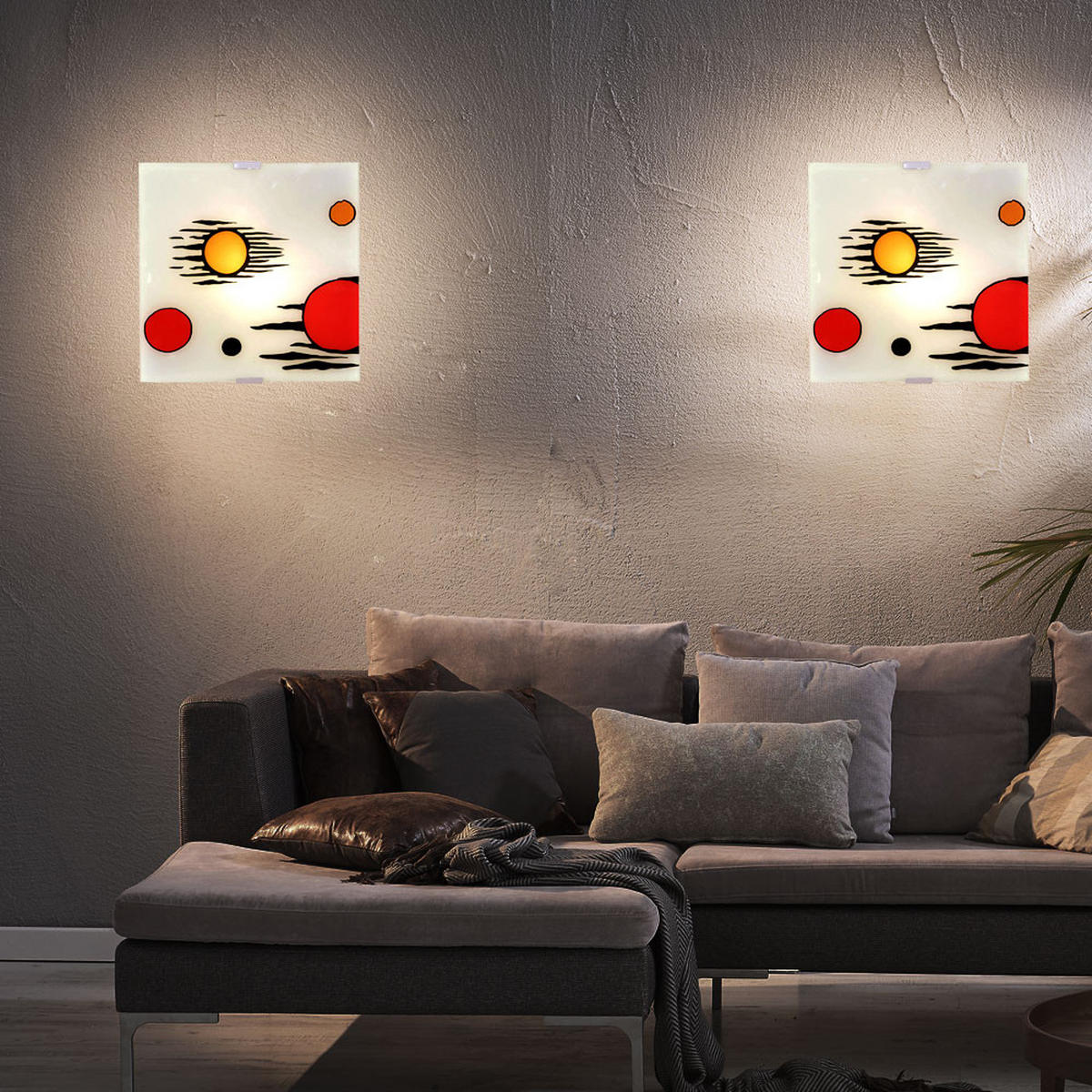 DECKENLEUCHTE Weiß satiniert - Weiß, Glas (29/29/6.5cm)