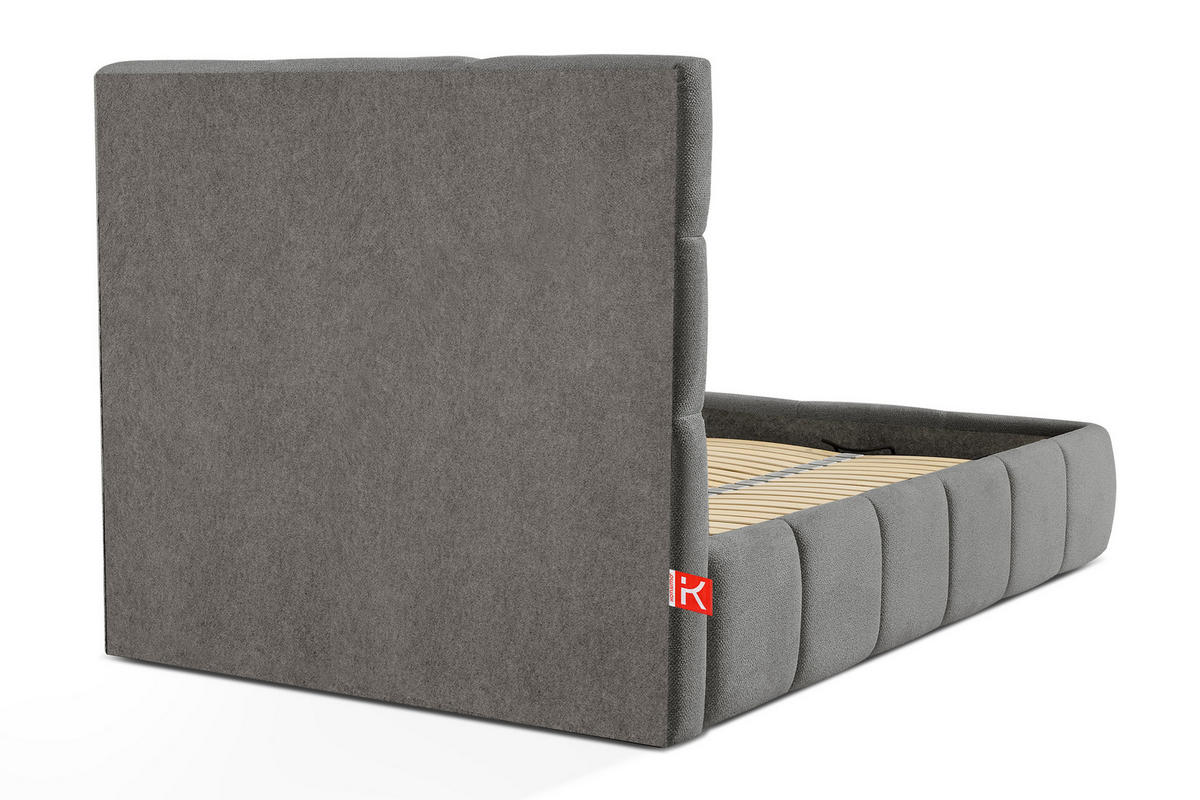 POLSTERBETT ALTOS Einzelbett, Bouclé, dunkelgrau - Dunkelgrau, Holz/Holzwerkstoff (120/200cm) - KONSIMO®