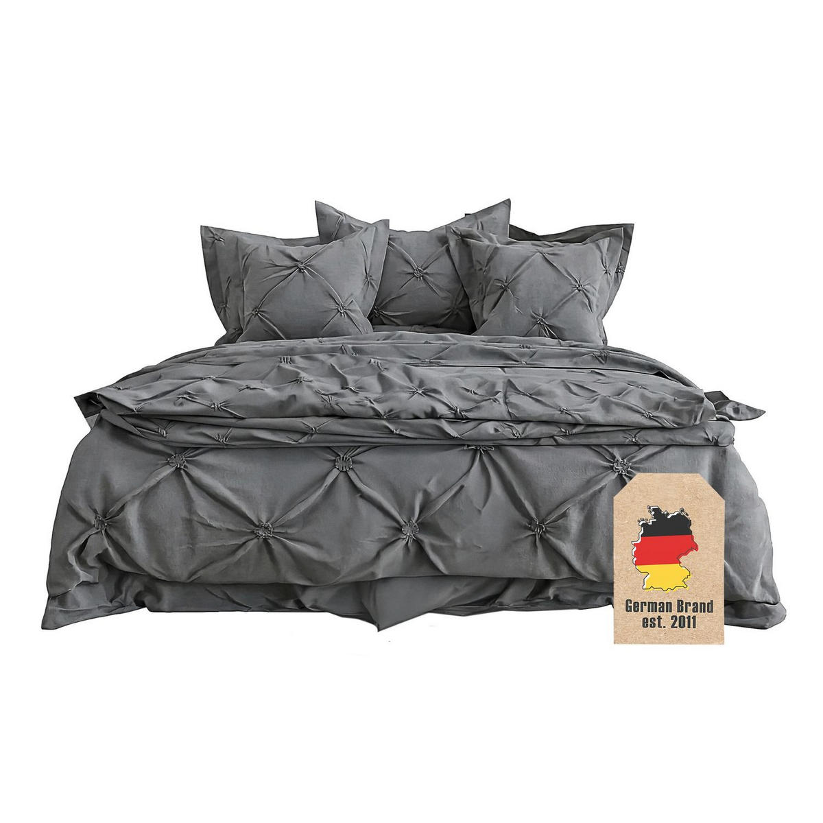 BETTWÄSCHE (Grau) - Grau, Kunststoff (135/200cm) - Intirilife