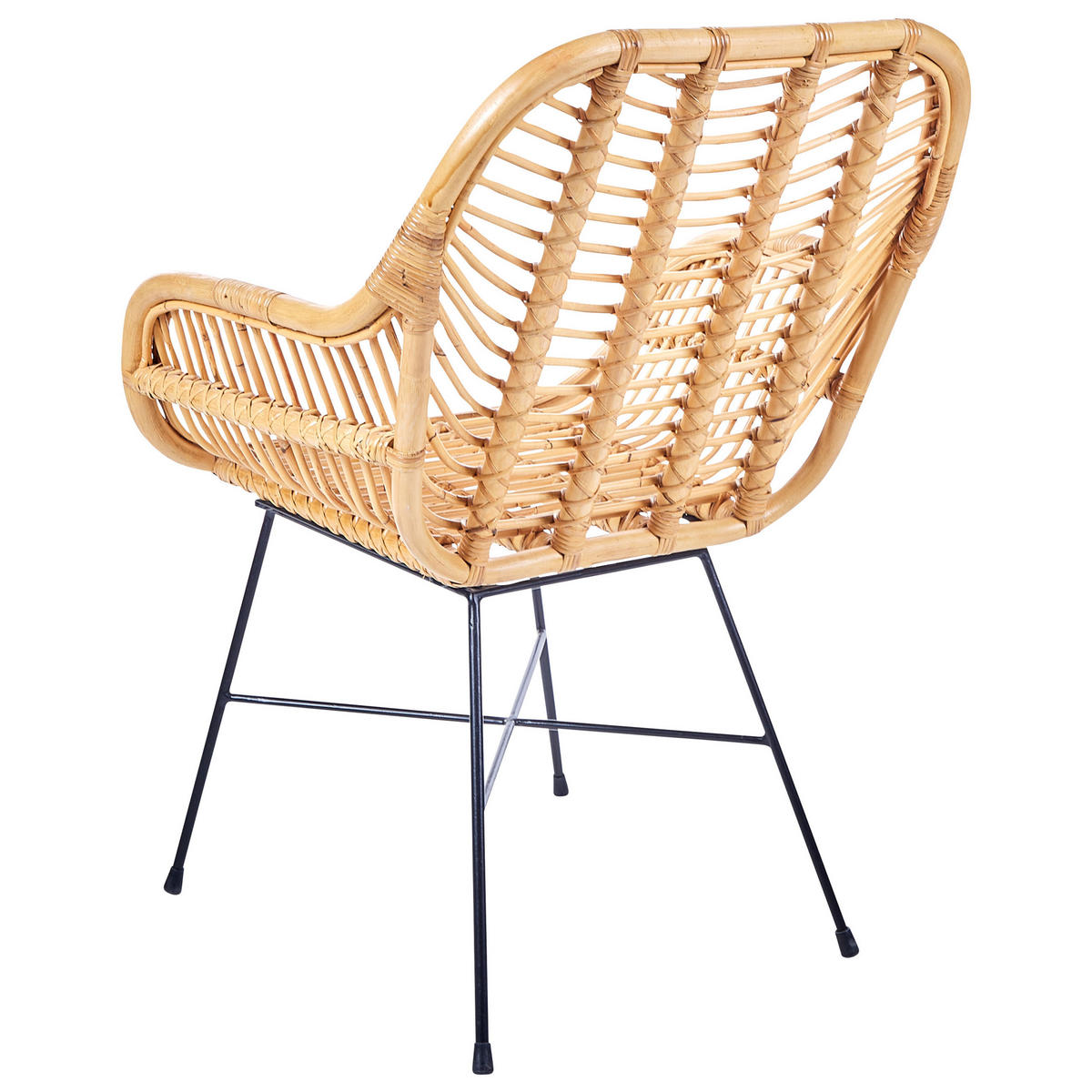 RATANOVÁ ŽIDLE Ratan Béžová Canora - béžová, kov/přírodní materiály (64/89/62cm) - Beliani