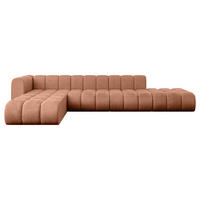 ECKSOFA modulares Sofa Zuvon-L2 - 387x177x70 cm Apricot - Koralle, Holzwerkstoff/Textil (387/177cm) - ALTDECOR