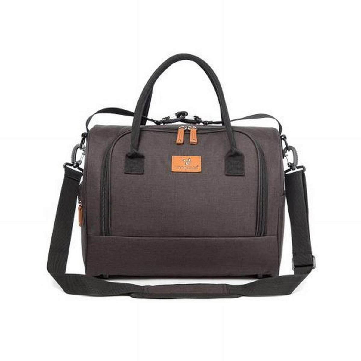 WICKELTASCHE Jossie schwarz Wickelunterlage, viele Fächer, Tragegriffe, verstellbarer Schultergurt - Schwarz, Textil (22/30/35cm) - Cangaroo
