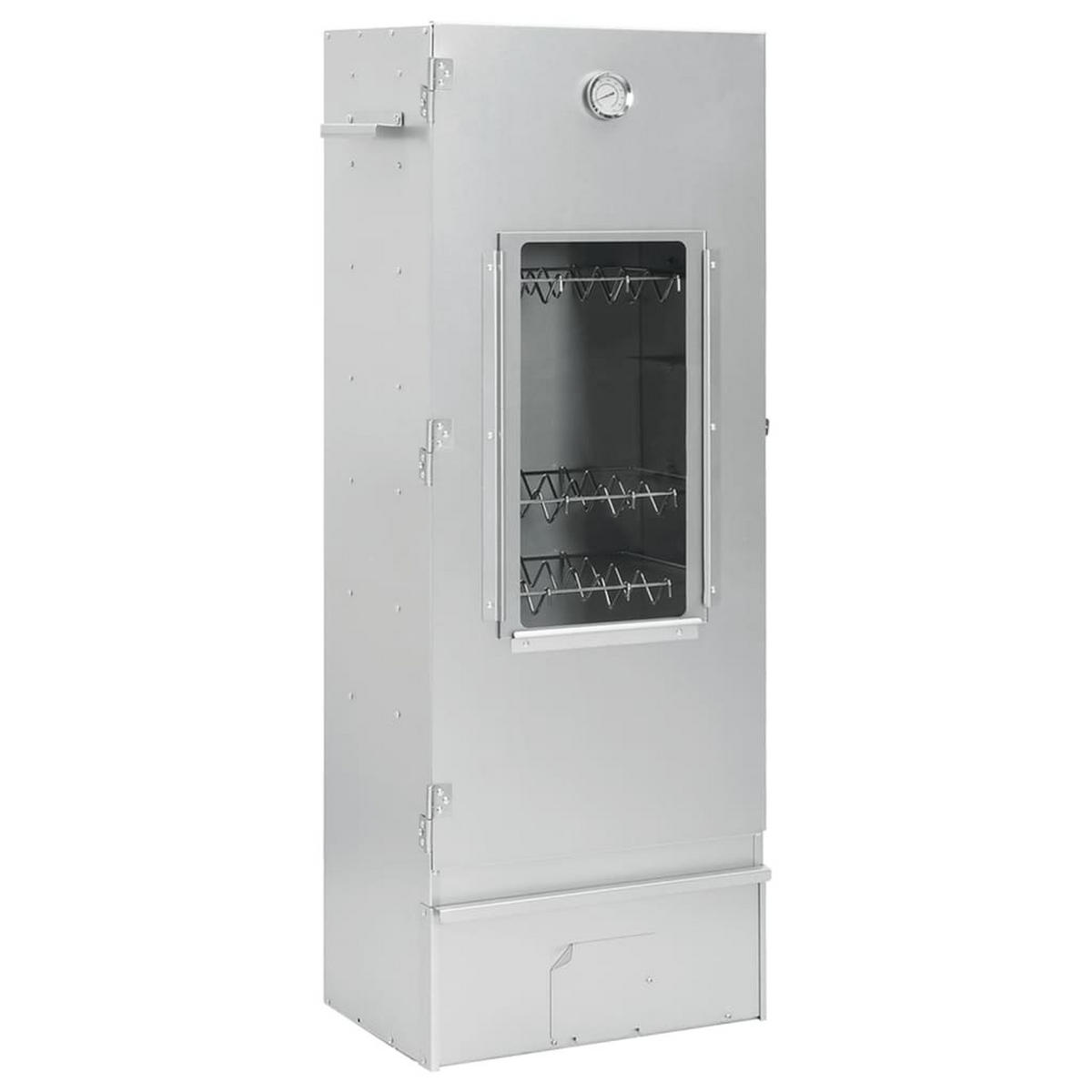 RÄUCHEROFEN Mit Kaltrauchgenerator Verzinkter Stahl - Silberfarben, Metall (44.5/110/29cm) - vidaXL