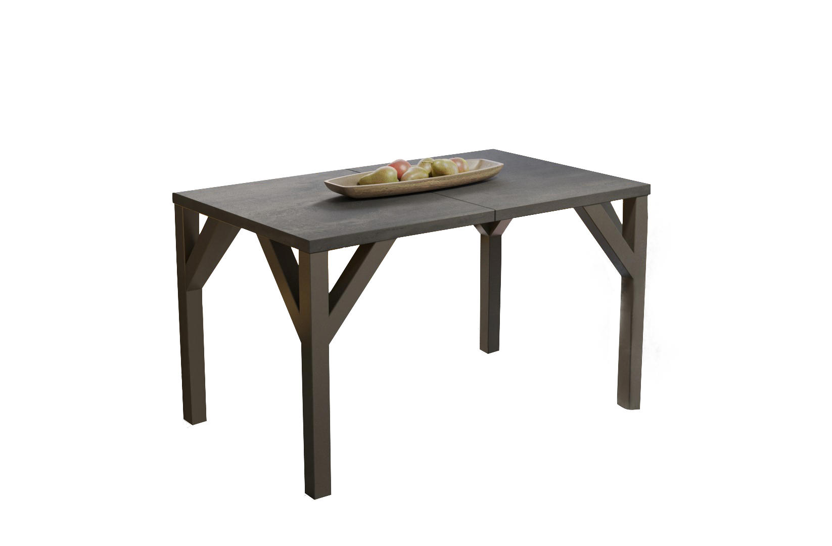 ESSTISCH Baltika ausziehbar bis 185 cm - Graphitfarben, Holzwerkstoff (130/90/75cm) - Endo-Moebel