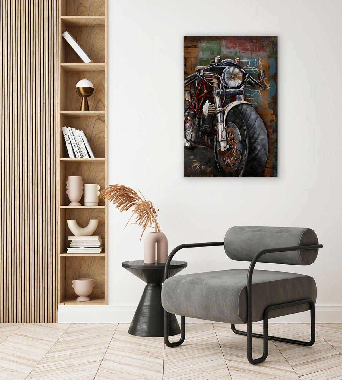 METALLBILD Bunt 60/90 cm - Multicolor, Metall (5/90cm) - KUNSTLOFT