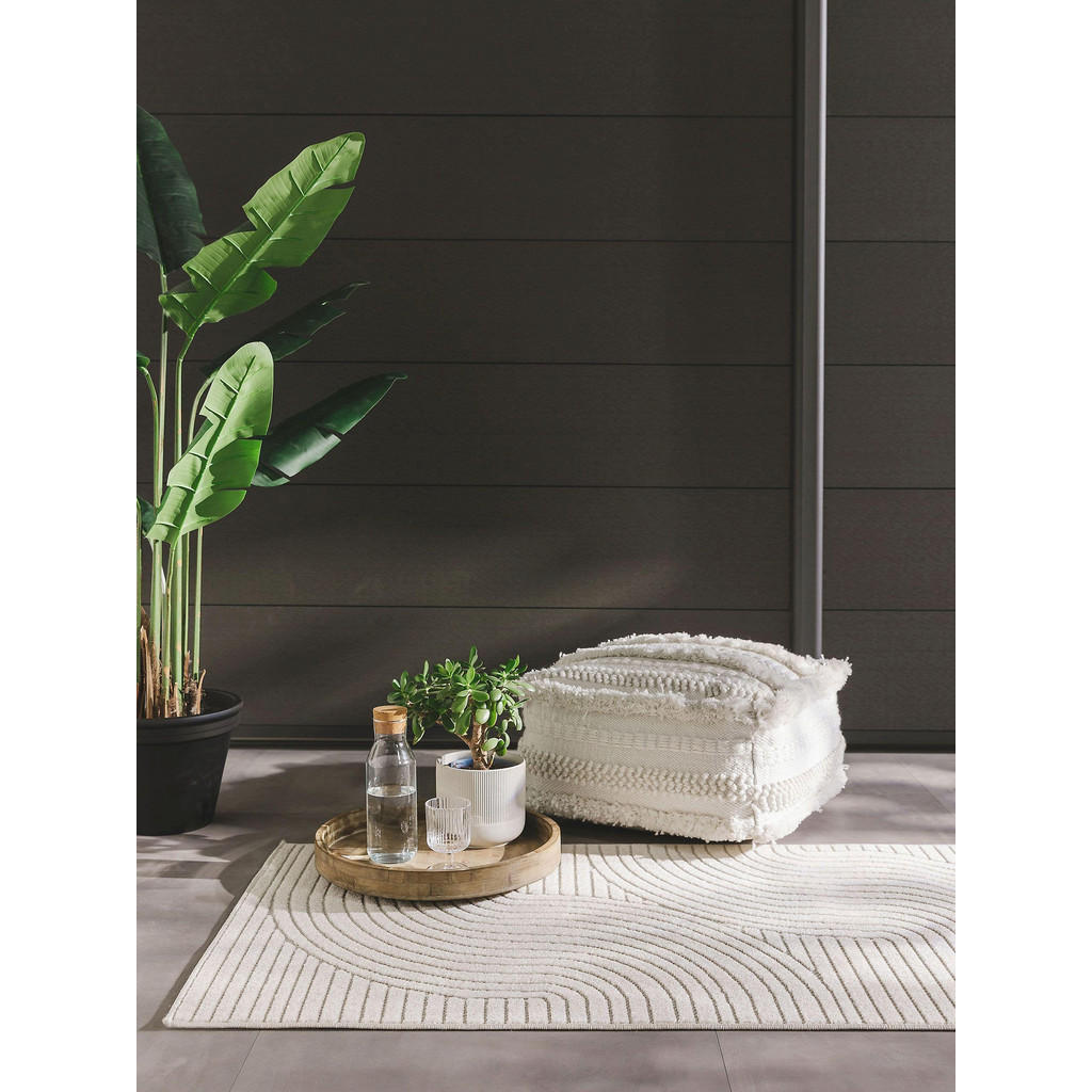 Thumbnail - benuta Pop Outdoorläufer, Creme, Textil, Abstrakt, Rechteckig, 80x240 cm, Oeko-Tex® Standard 100, wasserabweisend, Teppi...