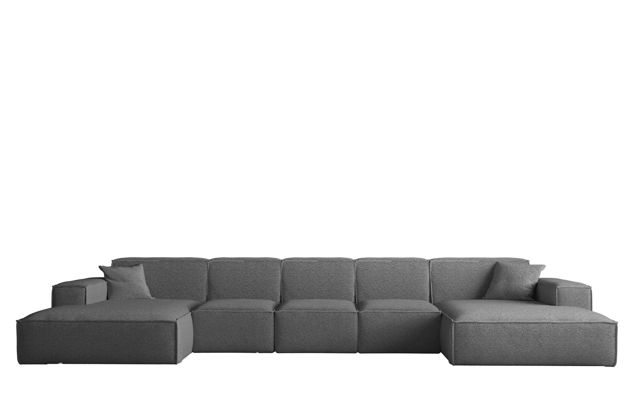 WOHNLANDSCHAFT Celes Premium Xl Bukla - Graphitfarben, Holzwerkstoff/Textil (462/73/165cm) - Fun Möbel