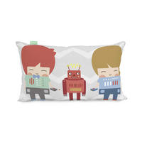 KISSENBEZUG beep 50x30 cm mehrfarbig - Multicolor, Textil (50/30cm) - Happy Friday
