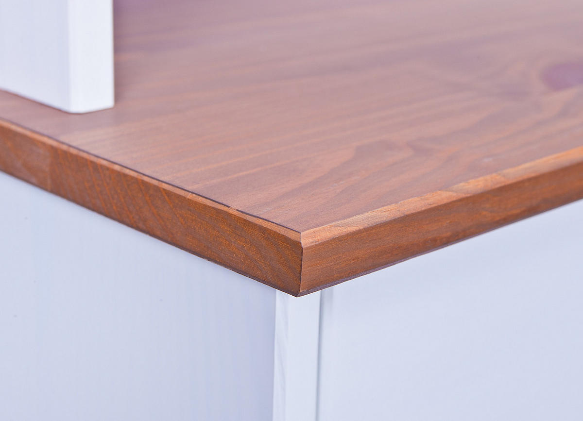 BUFFET weiß - Weiß, Holzwerkstoff (131/205/45cm) - ebuy24