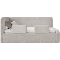 KINDERBETT Fanko Samt Greige 90x200 cm - Taupe/Schwarz, Kunststoff/Textil (90/200cm) - Selsey