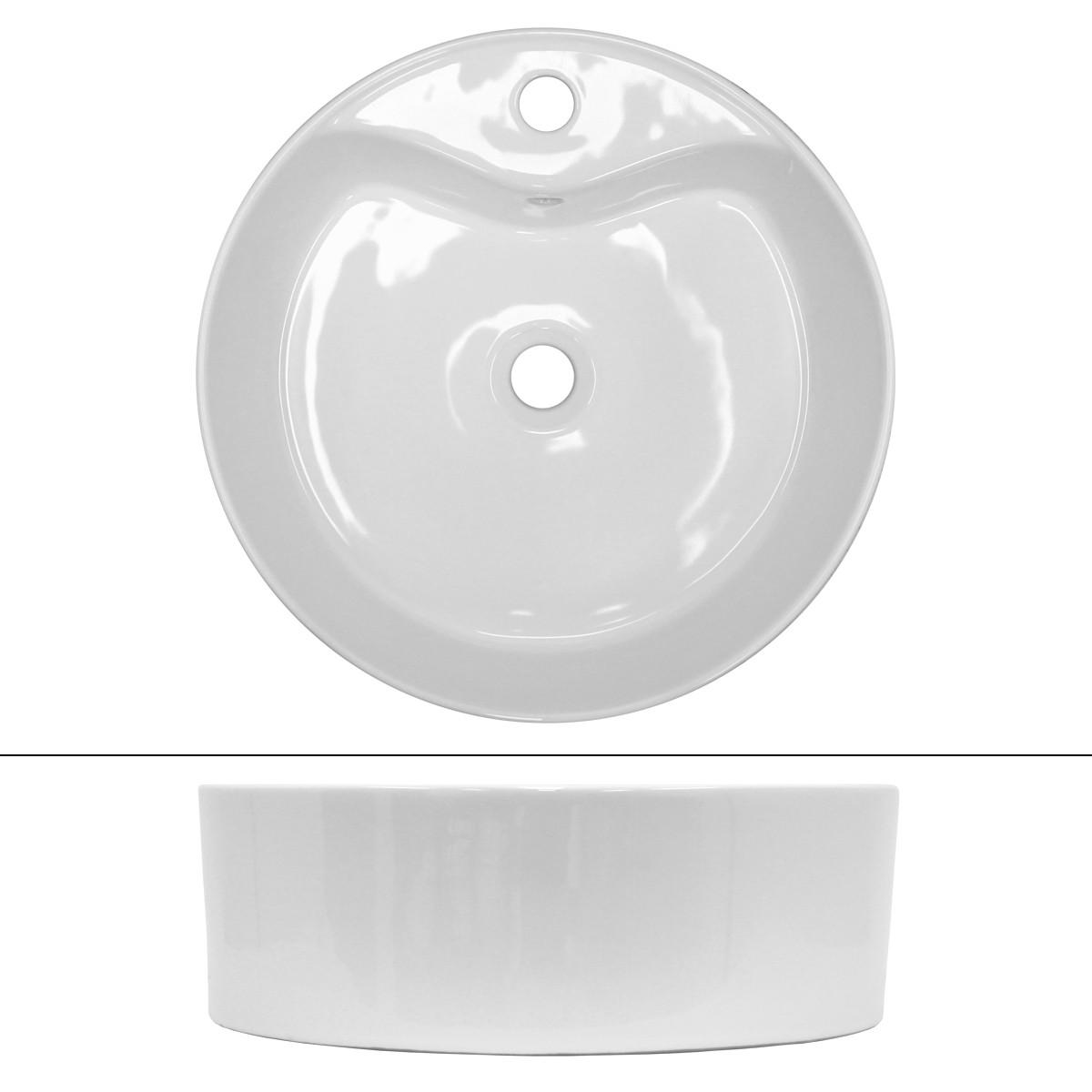 WASCHBECKEN - Weiß, Keramik (46/15.5/46cm) - ECD-Germany
