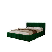 POLSTERBETT Alma 160x200 cm, Doppelbett mit Bettkasten und Lattenrost aus Holz, Velourstoff: Grün - Grün, Holz/Textil (160/200cm) - Marpur