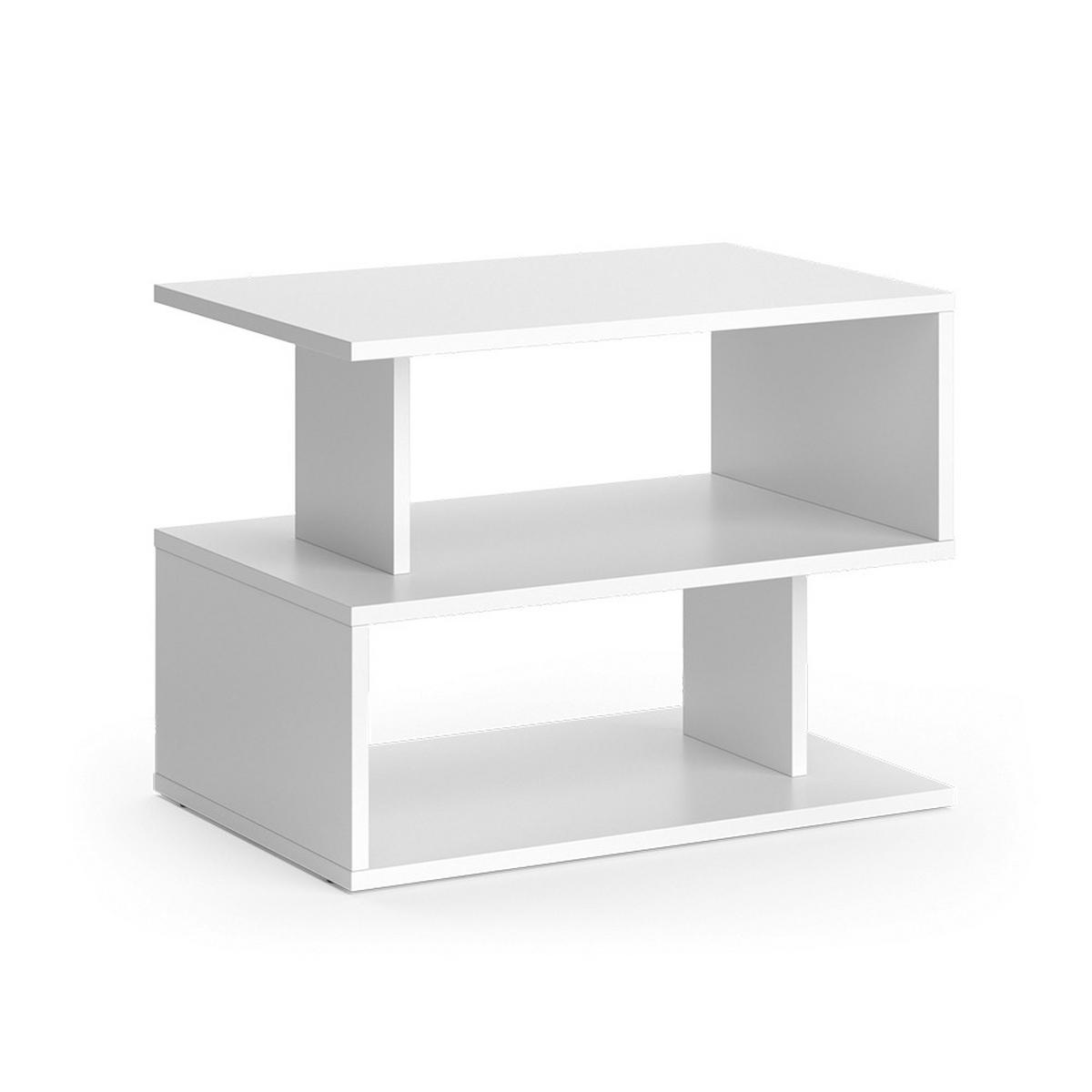 COUCHTISCH Shelby Weiß 59 x 39 cm - Weiß, Holzwerkstoff (39/59/45.4cm) - Vicco