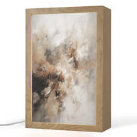 TISCHLEUCHTE Farbe - Abstrakt - Beige - Kunst 20x30 cm - Apfelbaumfarben, Holzwerkstoff (8/20/30cm) - OnlyWow