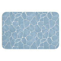 KOPALNIŠKA PREPROGA Voda 60x40 cm - svetlo modra, umetna masa/tekstil (60/40cm) - OnlyWow