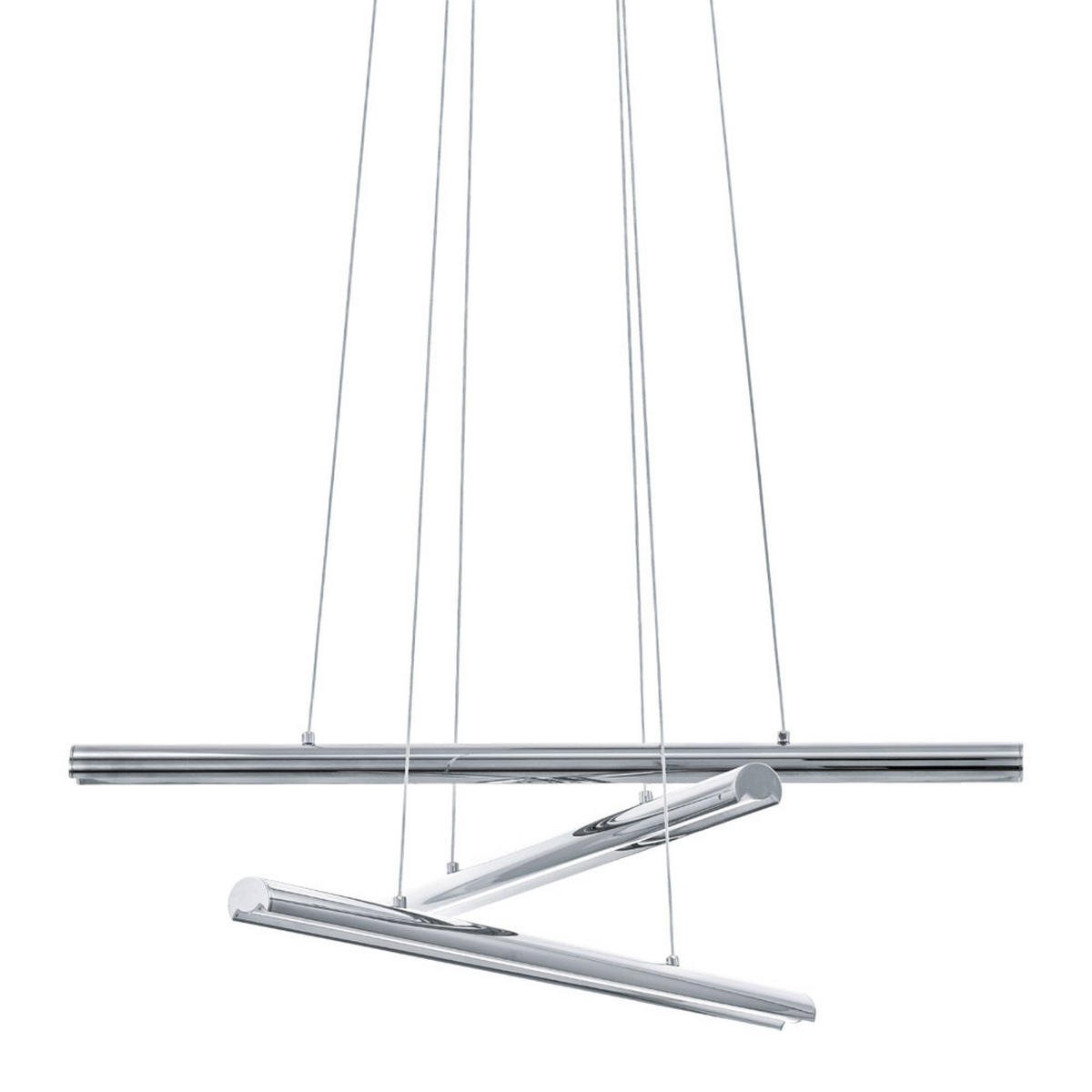 LED HÄNGELAMPE Terros Stahl Silber - Silberfarben, Metall (58/58/110cm)