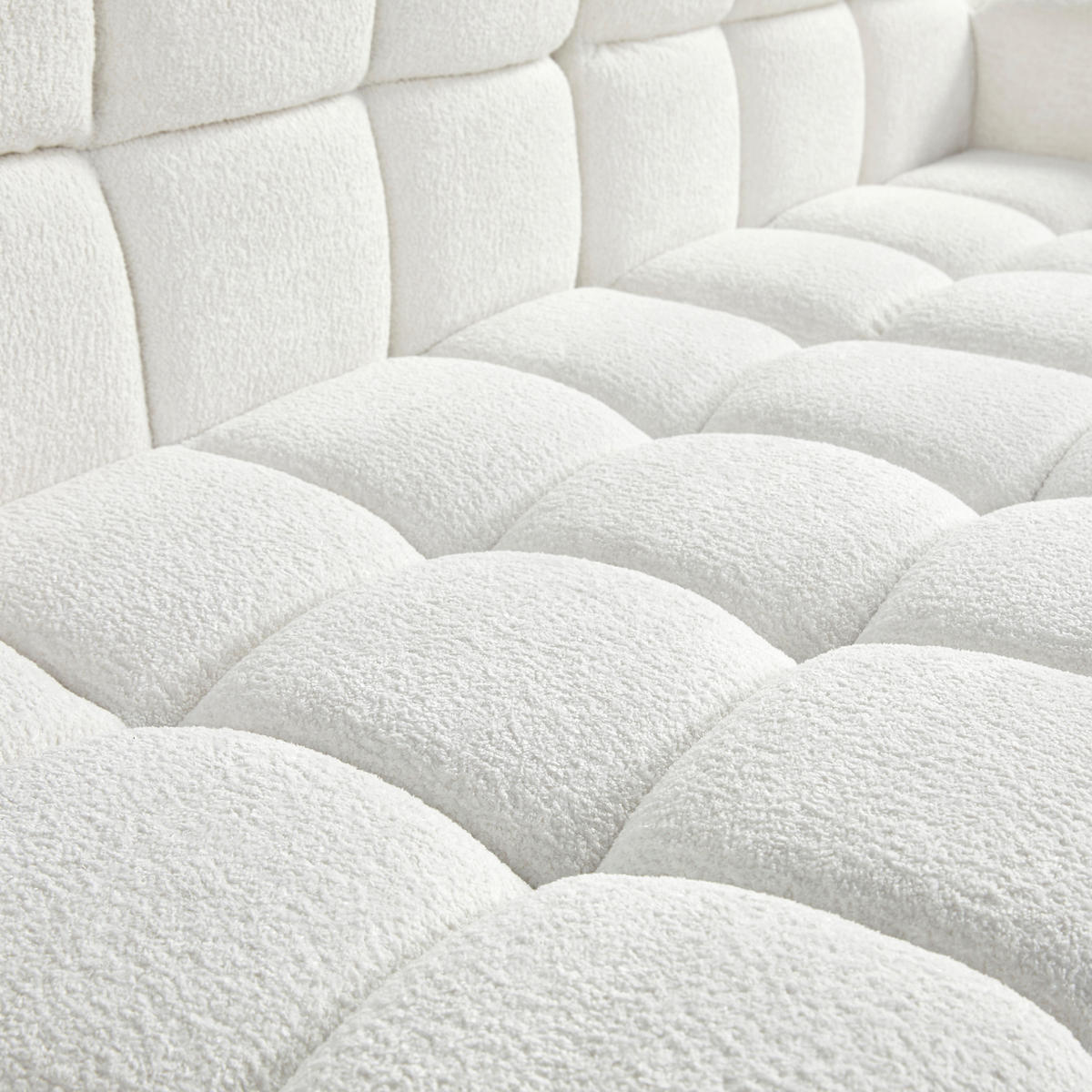 ECKSOFA 249,94/99,82/59,94 cm weiß aus Samt mit flexiblen Modulen und Vakuumverpackung - Weiß, Textil (249.94/99.82cm) - OKWISH