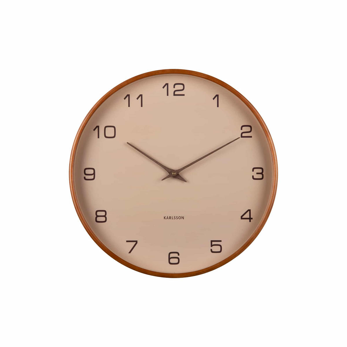 WANDUHR Acento Ø40 cm - Braun, Holz (40/40/5cm) - Karlsson