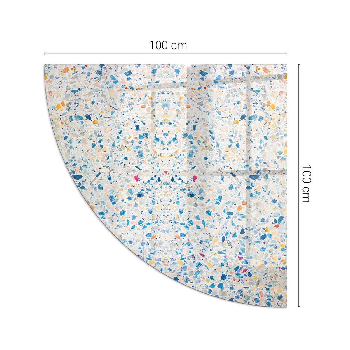 GLASPLATTE für Kamin 100x100 cm - Weiß, Glas (100/100/0.4cm) - TULUP