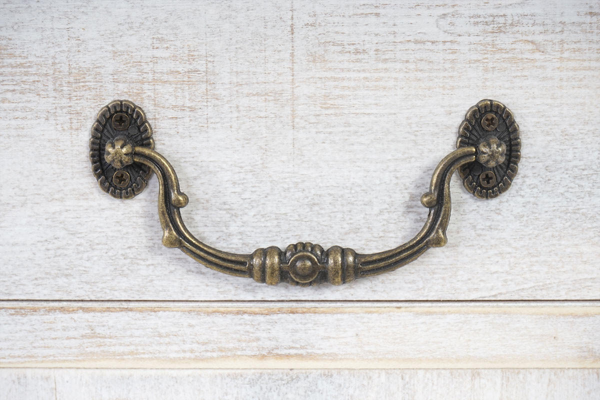 WEINREGAL mit Schublade und Truhe Flaschenregal für 20 Flaschen 94x48x31cm Shabby-Look, Vintage Weiß - Weiß, Holz (48/94/31cm) - BERLINLODGE