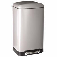 MÜLLEIMER Metall 30 l 34/32/61 cm - Beige, Metall (32/61/34cm) - 5five Simply Smart